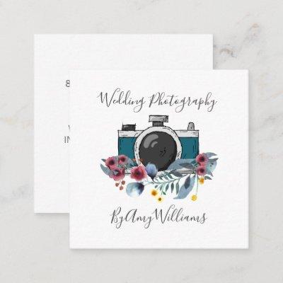Rustic Vintage Floral Wedding Photography Square B Square