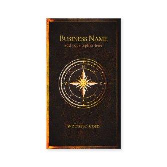 Rustic Vintage Gold Compass Nautical Boating