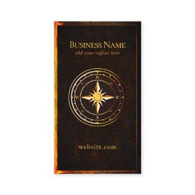 Rustic Vintage Gold Compass Nautical Boating