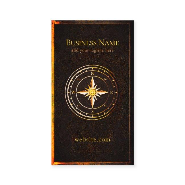 Rustic Vintage Gold Compass Nautical Boating