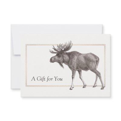Rustic Vintage Moose Gift Certificate