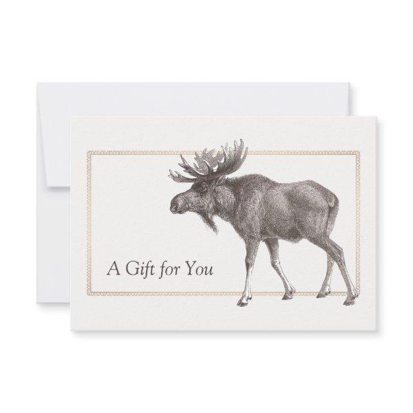 Rustic Vintage Moose Gift Certificate