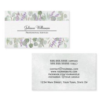 Rustic Watercolor Eucalyptus and Lavender Pretty