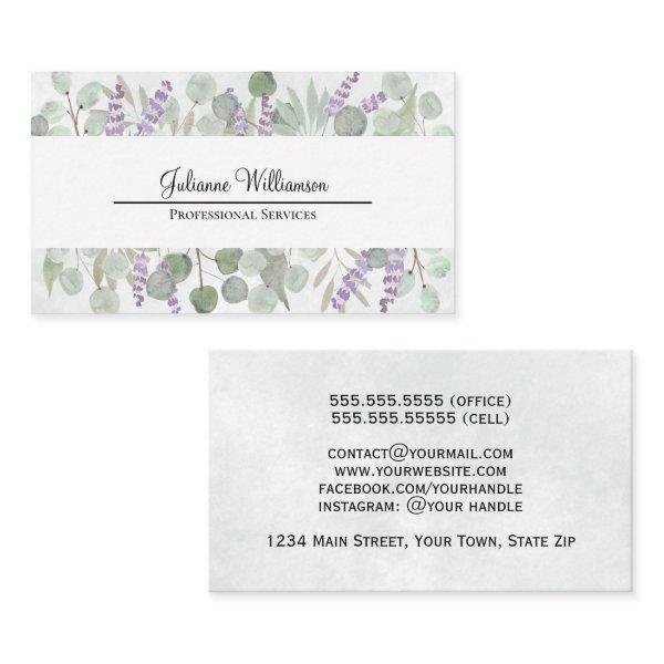 Rustic Watercolor Eucalyptus and Lavender Pretty