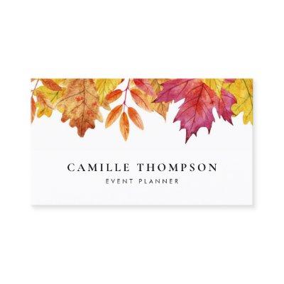 Rustic Watercolor Falling Leaves Autumn