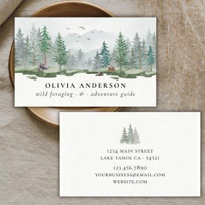 Rustic Watercolor Mountain Woodland Forest Guide