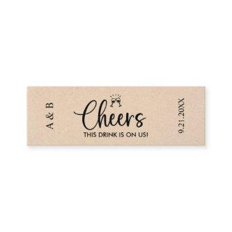 Rustic Wedding Drink Ticket Voucher