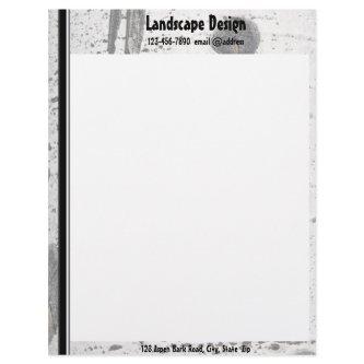 Rustic White Aspen Tree Bark Texture Photograph Letterhead