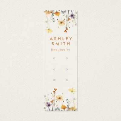 Rustic Wildflower Multiple Earring Display Card