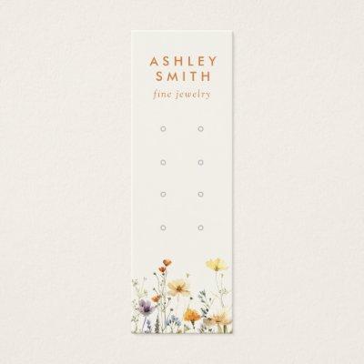 Rustic Wildflower Multiple Earring Display Card
