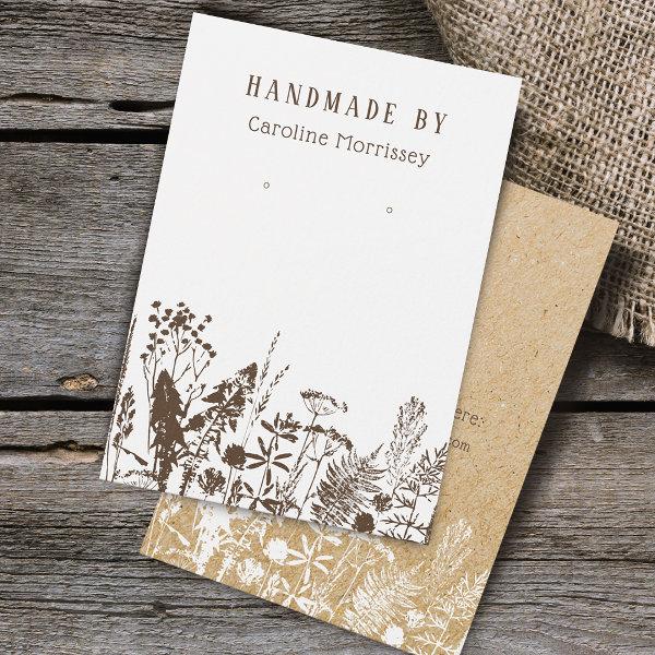 Rustic Wildflowers Earring Display Card