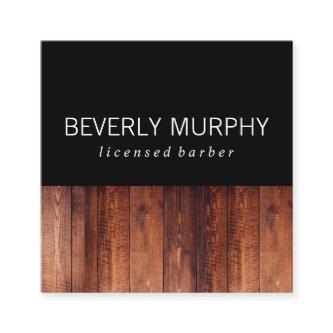 Rustic Wood Black Square