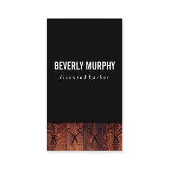 Rustic Wood Black with Shears Pattern