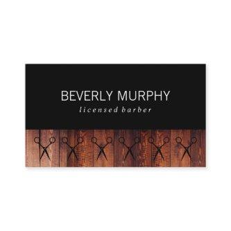 Rustic Wood Black with Shears Pattern