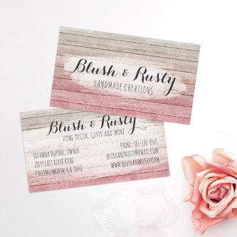 Rustic Wood Blush Pink Ombre Shabby Cottage Chic