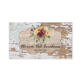 Rustic Wood Burlap Shabby Distressed