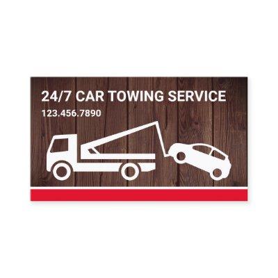 Rustic Wood Car Towing Service Tow Truck