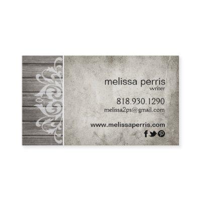 Rustic Wood Filigree | grey white