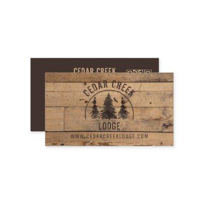 Rustic Wood Forest Property Rental QR Code