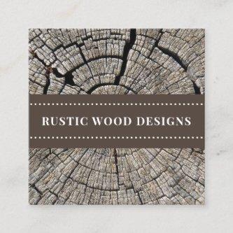 Rustic Wood Grain Woodworker  Square