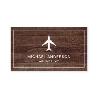 Rustic Wood Jet Aircraft Airplane Airline Pilot