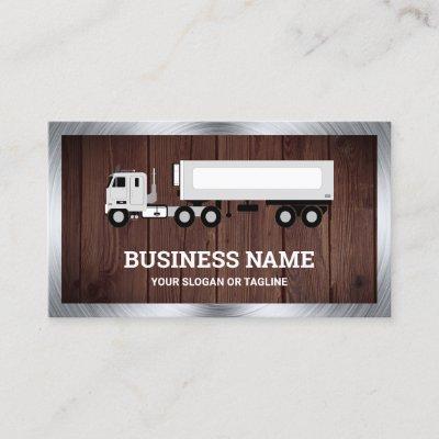 Rustic Wood Logistics Transport Truck Trailer