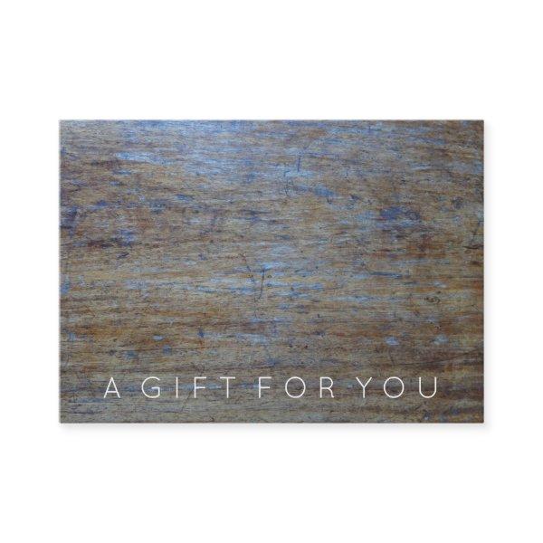 Rustic Wood | Masculine Gift Certificate for Men