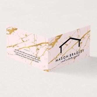 Rustic Wood / Real Estate | Pink Gold Marble
