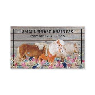 Rustic Wood Ride Club Pony Floral Small Horse