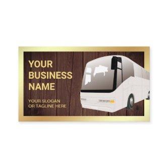 Rustic Wood Sightseeing Tour Bus Travel Agent