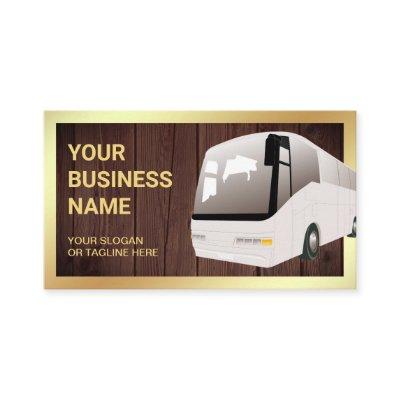 Rustic Wood Sightseeing Tour Bus Travel Agent