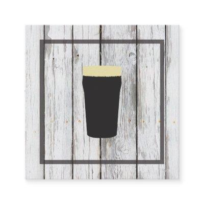 Rustic Wood Square Element | Beer Expert Square