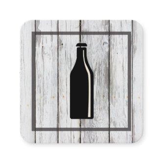 Rustic Wood Square Element | Beer Icon Square