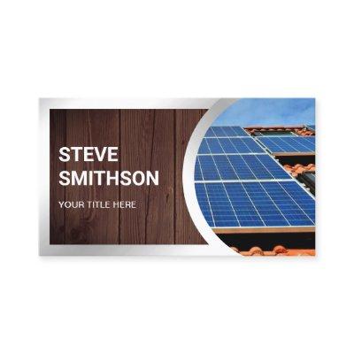 Rustic Wood Steel Rooftop Solar Panels