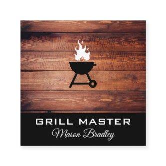 Rustic Wood Utensils bbq grill master Square