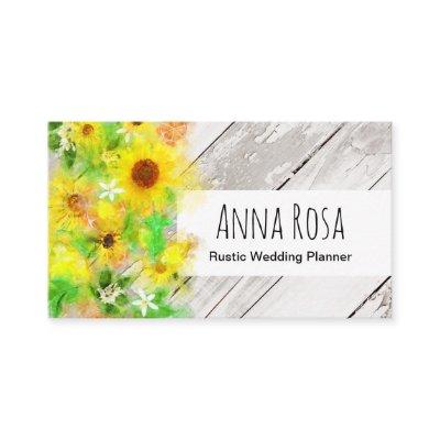 *~* Rustic Wood Vintage Sunflowers Oranges Lemons