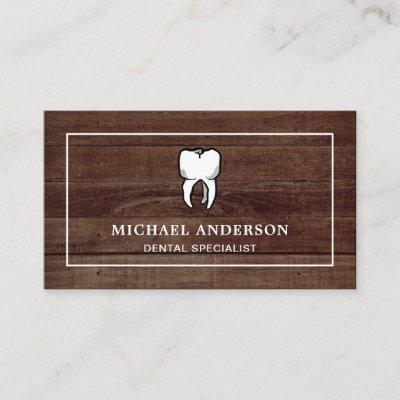Rustic Wood White Tooth Dental Clinic Dentist