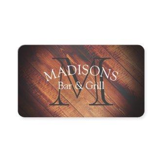 Rustic Wood with Monogram