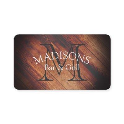 Rustic Wood with Monogram