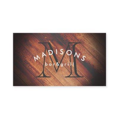 Rustic Wood with Monogram