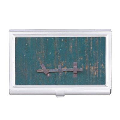 Rusty Door Latch On Green Door  Case
