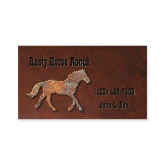 Rusty Metal Horse and Leather