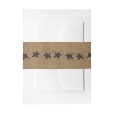 Rusty Stars Belly Bands Invitation Belly Band