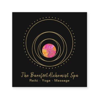*~* Sacred Geometry  Gold Geometric Boho Lunar Square