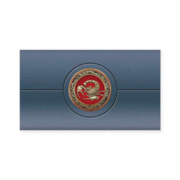 Sacred Golden Scorpion on Red