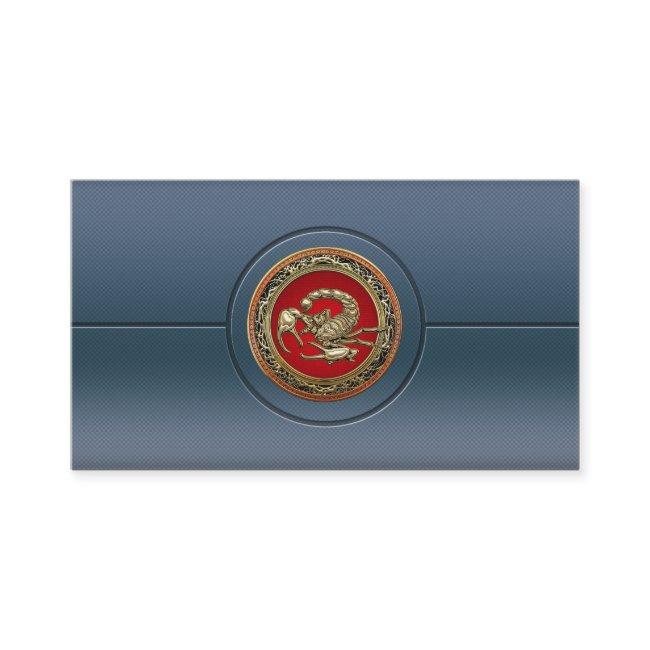 Sacred Golden Scorpion on Red
