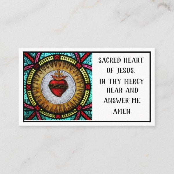 Sacred Heart of Jesus Prayer Request Cards
