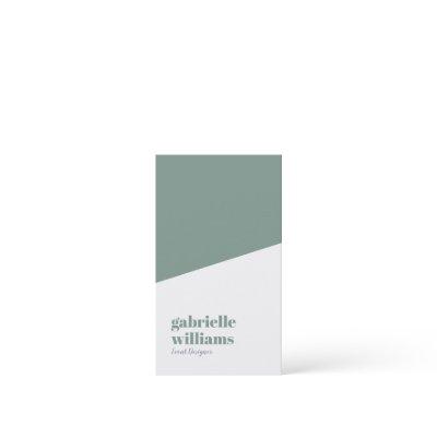 sage green and white minimalistic design