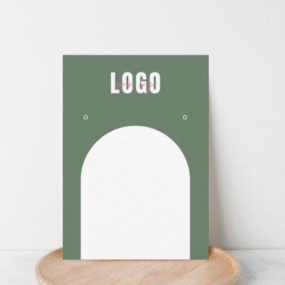 Sage Green Arch Add Logo Jewelry Earrings Display
