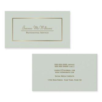 Sage Green & Gold Simple Elegant Professional